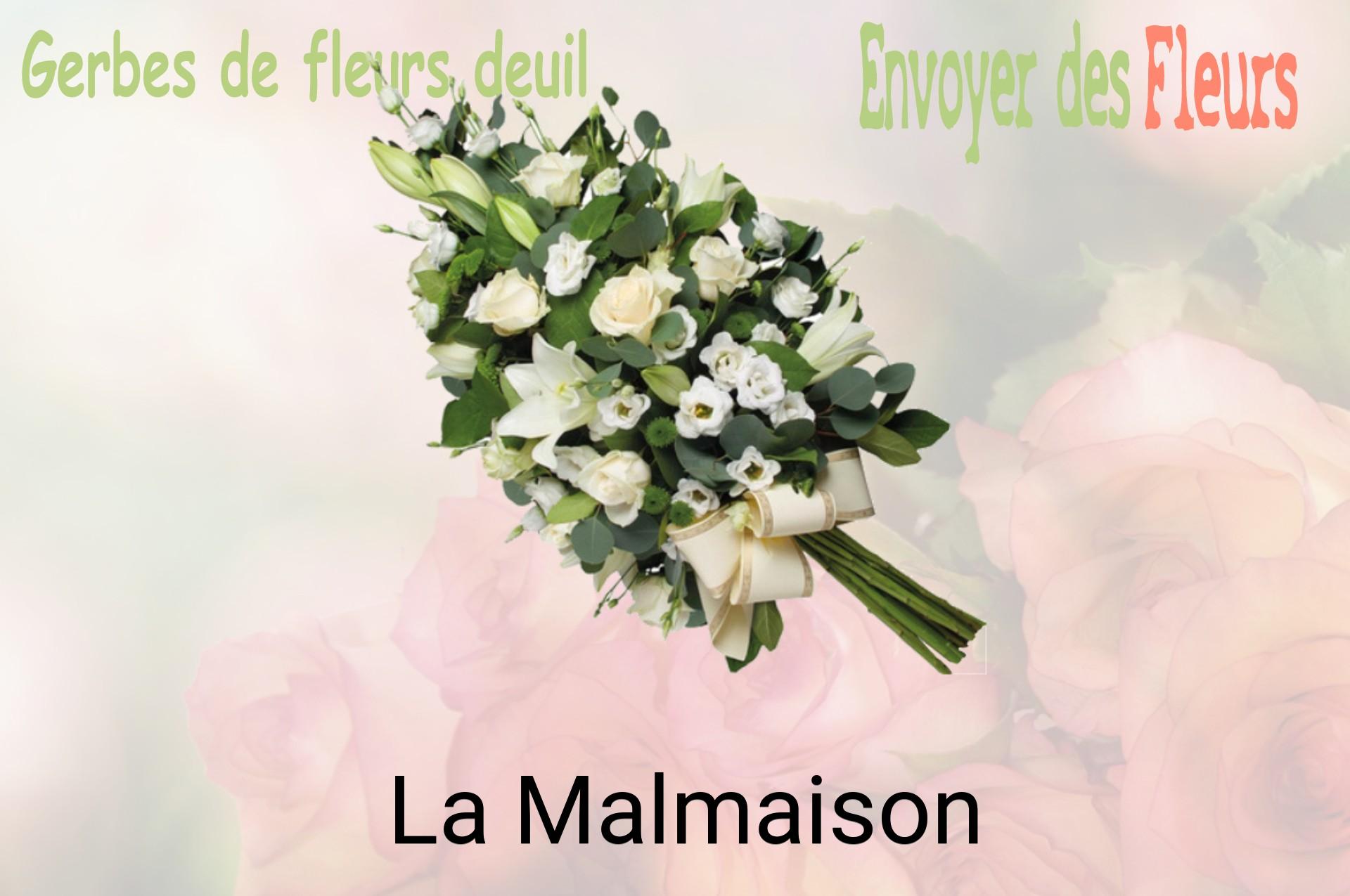 Gerbe de fleurs de deuil livrée à La Malmaison